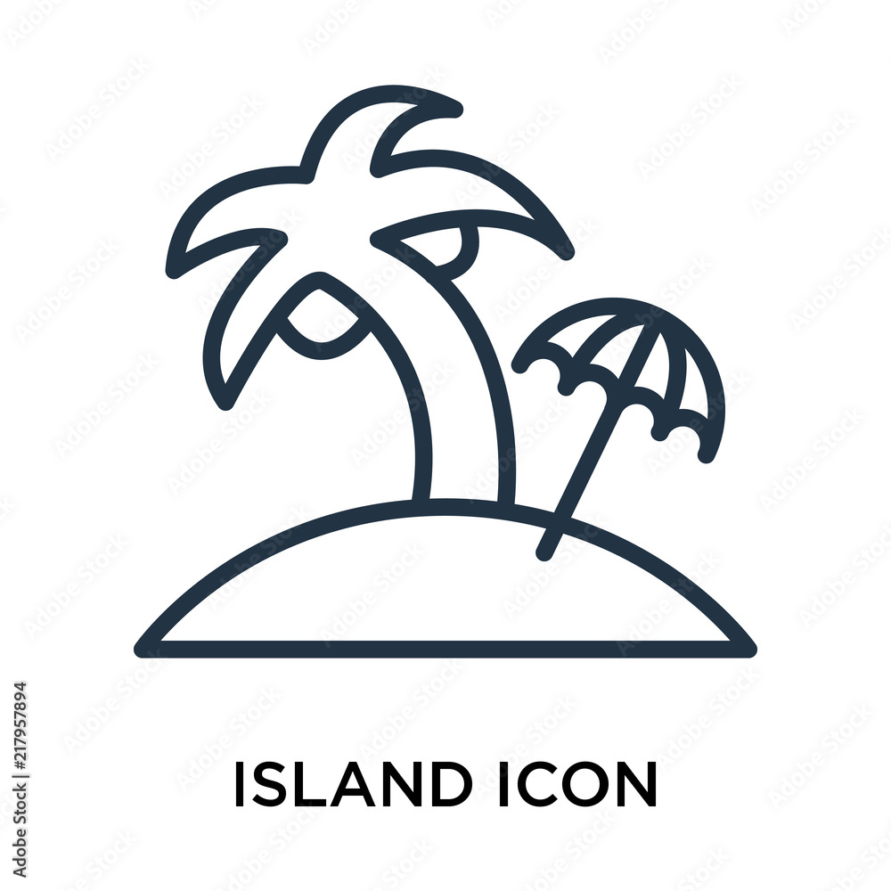 Poster island icons isolated on white background. modern and editable island icon. simple icon vector illus