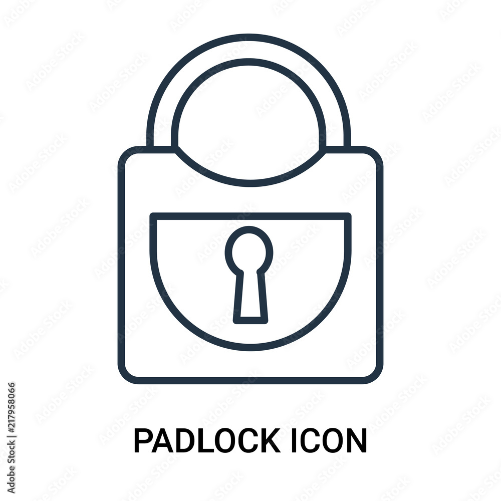 Poster padlock icon isolated on white background. modern and editable padlock icon. simple icons vector ill