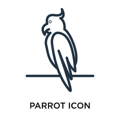 parrot icons isolated on white background. Modern and editable parrot icon. Simple icon vector illustration.