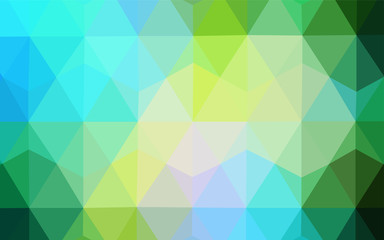 Light BLUE vector abstract mosaic background.