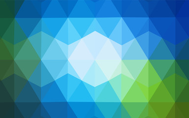 Obraz premium Light Blue, Green vector abstract polygonal background.