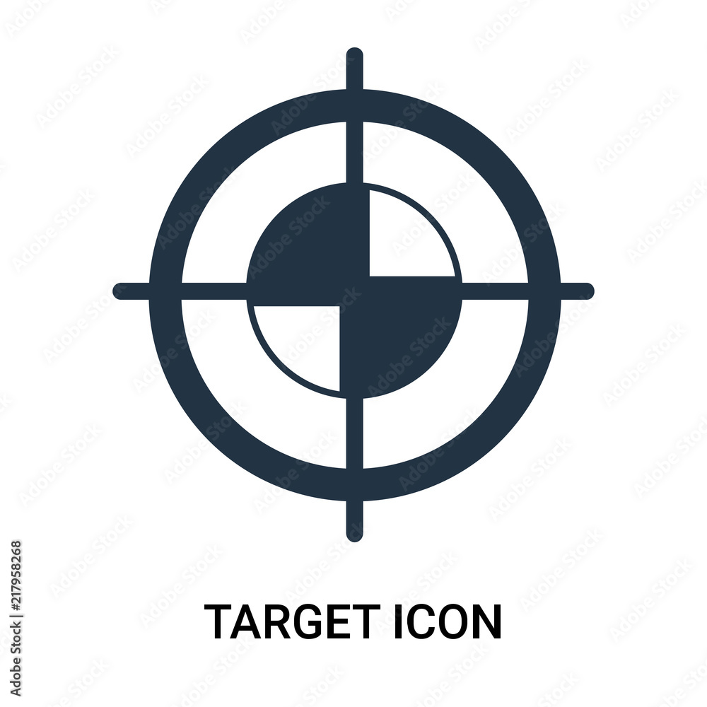 Aufkleber target icon isolated on white background. modern and editable target icon. simple icons vector illus