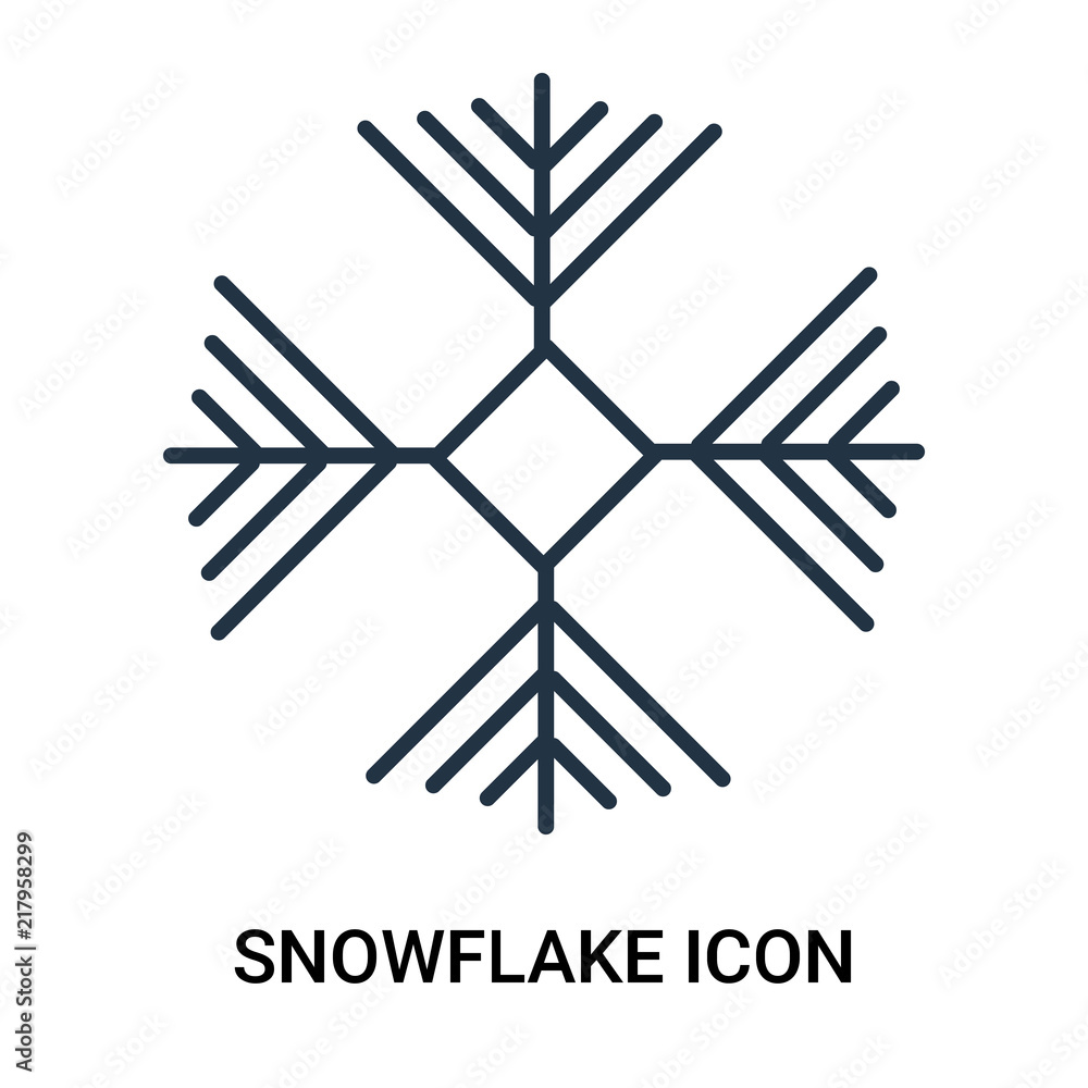 Poster snowflake icon isolated on white background. modern and editable snowflake icon. simple icons vector