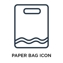 paper bag icon isolated on white background. Simple and editable paper bag icons. Modern icon vector illustration.