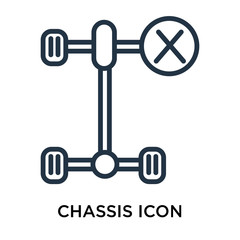 chassis icon isolated on white background. Simple and editable chassis icons. Modern icon vector illustration.