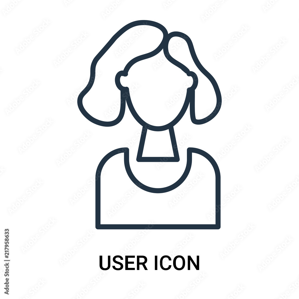 Poster user icon isolated on white background. modern and editable user icon. simple icons vector illustrat