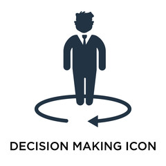 decision making icon isolated on white background. Simple and editable decision making icons. Modern icon vector illustration.