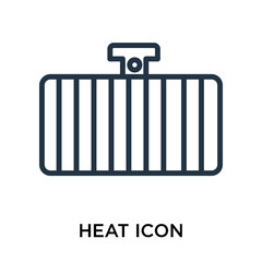 heat icon isolated on white background. Simple and editable heat icons. Modern icon vector illustration.