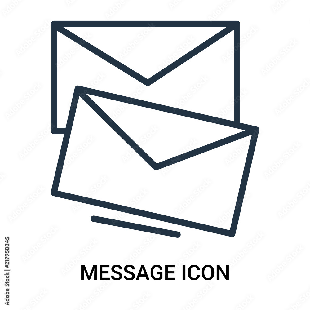 Poster message icon isolated on white background. modern and editable message icon. simple icons vector ill