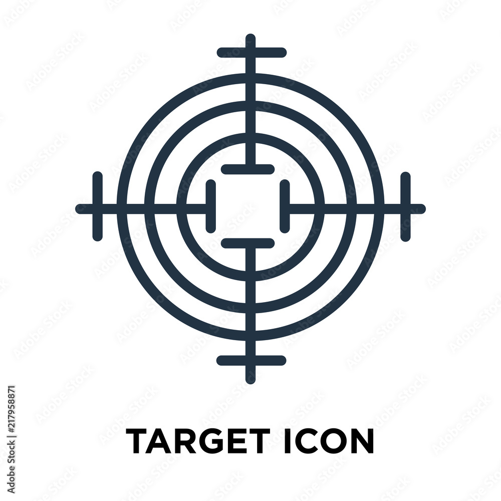 Aufkleber target icon isolated on white background. modern and editable target icon. simple icons vector illus