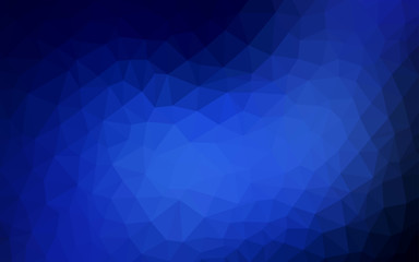 Obraz premium Dark BLUE vector shining triangular backdrop.