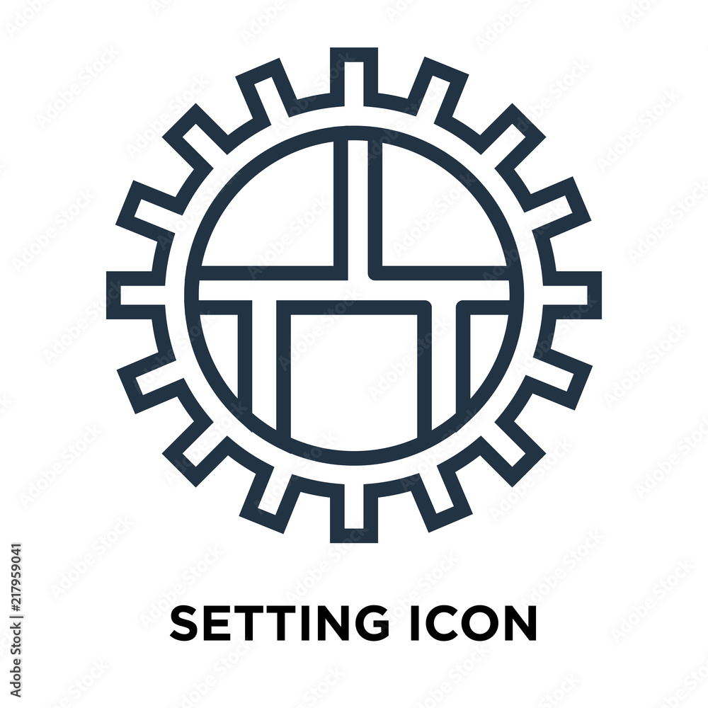 Poster setting icon isolated on white background. modern and editable setting icon. simple icons vector ill