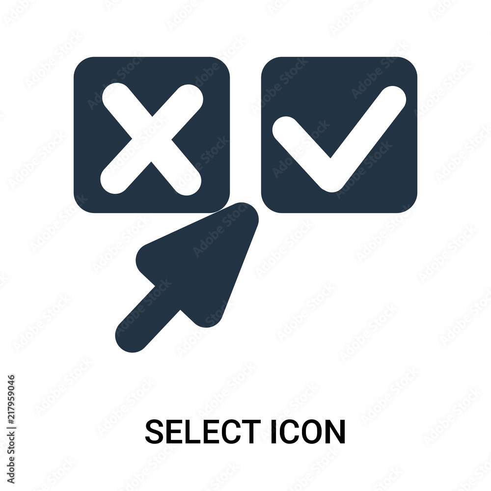 Poster select icon isolated on white background. modern and editable select icon. simple icons vector illus