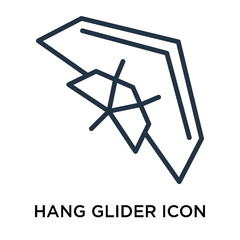 hang glider icons isolated on white background. Modern and editable hang glider icon. Simple icon vector illustration.