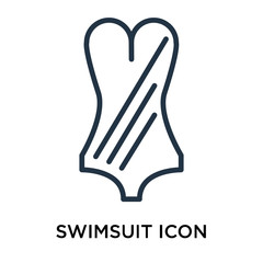 swimsuit icons isolated on white background. Modern and editable swimsuit icon. Simple icon vector illustration.