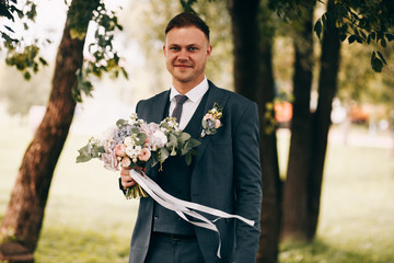 Wedding photo of the groom