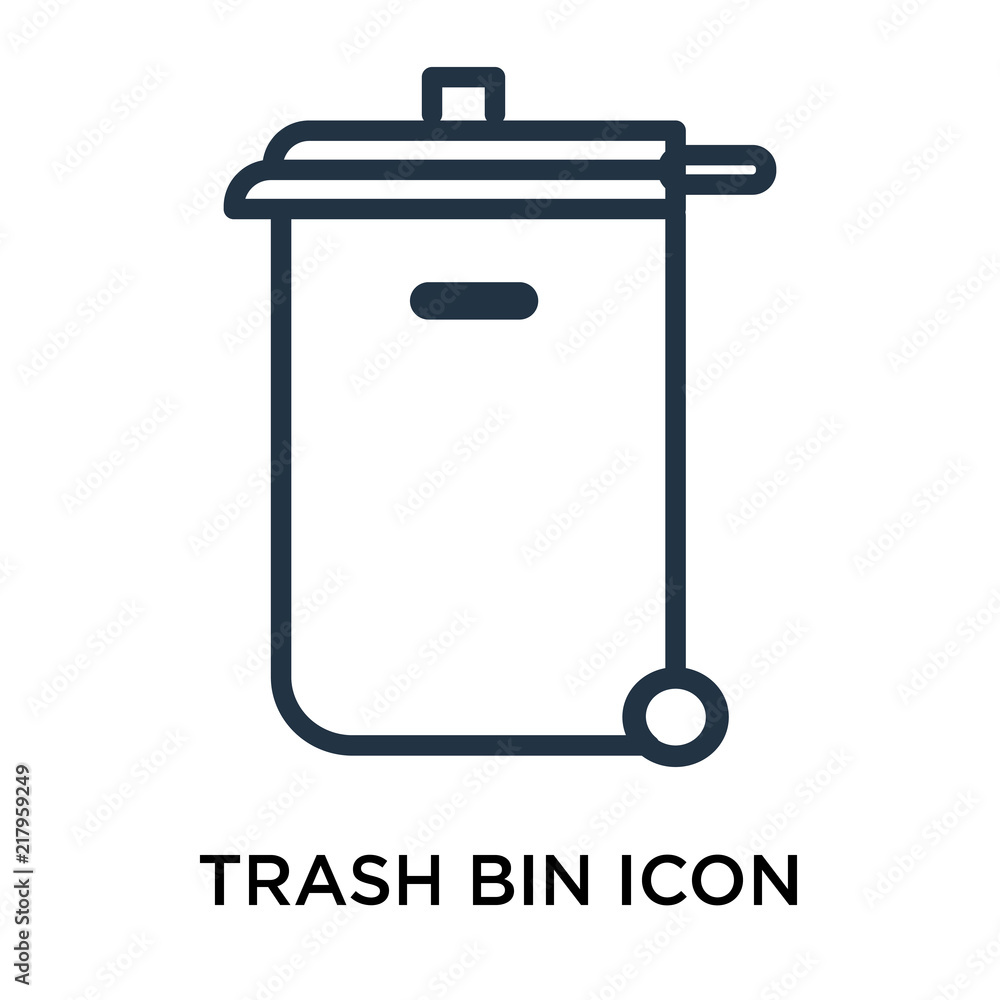 Aufkleber trash bin icons isolated on white background. modern and editable trash bin icon. simple icon vector
