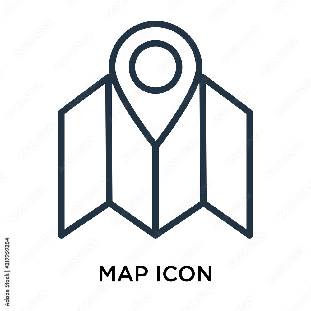 Poster map icons isolated on white background. modern and editable map icon. simple icon vector illustratio