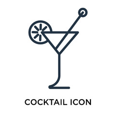 cocktail icons isolated on white background. Modern and editable cocktail icon. Simple icon vector illustration.