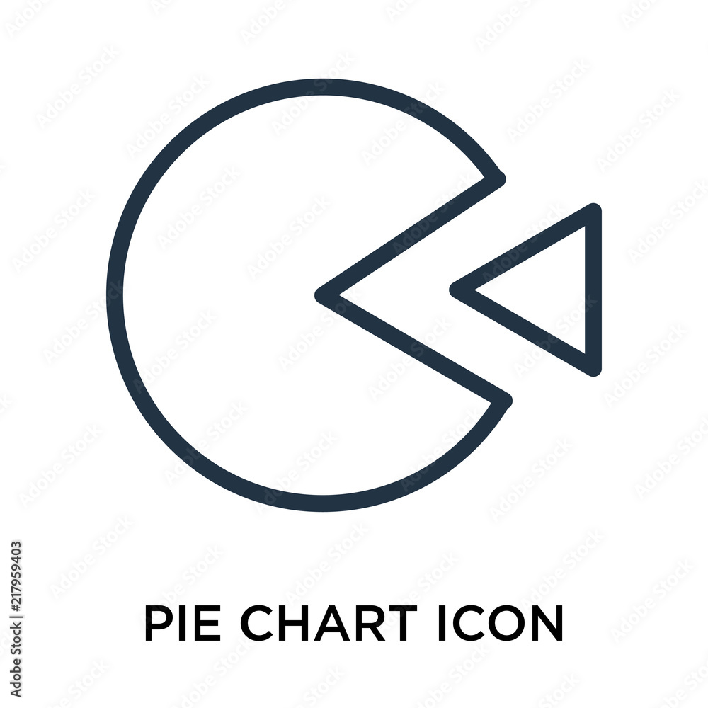 Poster pie chart icons isolated on white background. modern and editable pie chart icon. simple icon vector