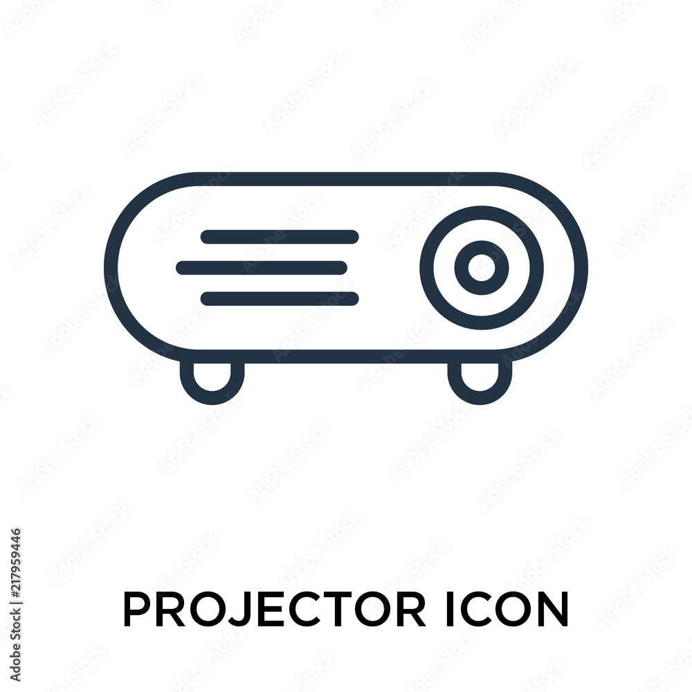 Poster projector icons isolated on white background. modern and editable projector icon. simple icon vector