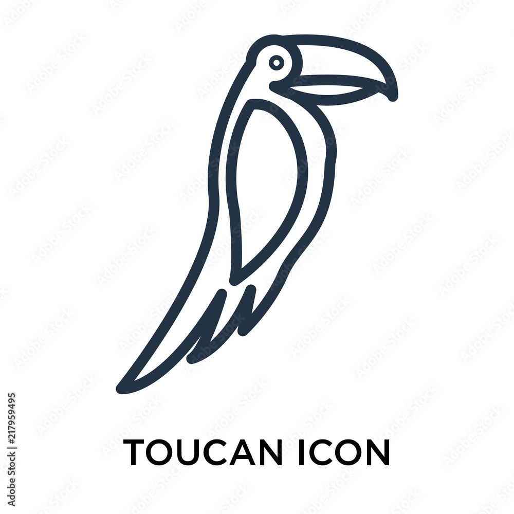 Poster toucan icons isolated on white background. modern and editable toucan icon. simple icon vector illus