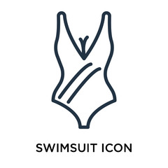 swimsuit icons isolated on white background. Modern and editable swimsuit icon. Simple icon vector illustration.