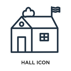 hall icons isolated on white background. Modern and editable hall icon. Simple icon vector illustration.