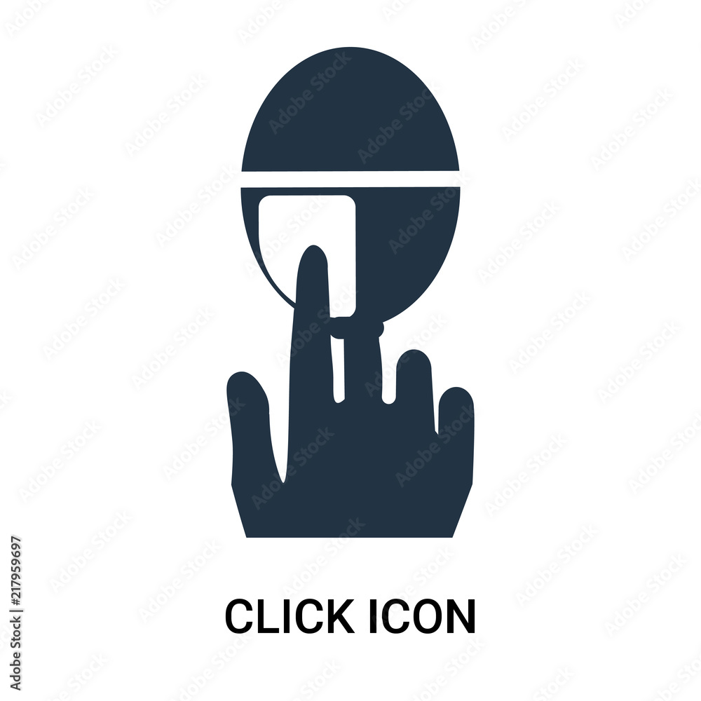 Poster click icon isolated on white background. modern and editable click icon. simple icons vector illustr