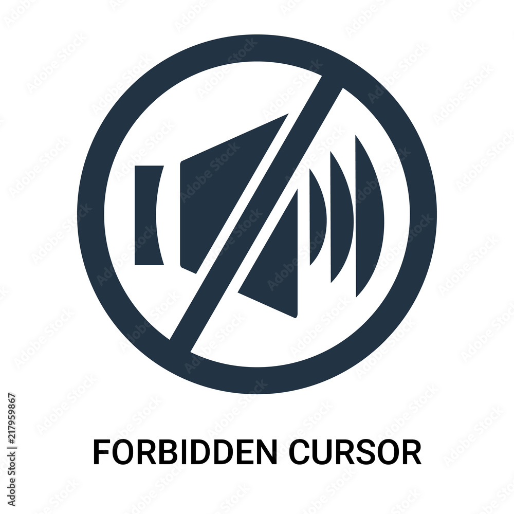 Poster forbidden cursor icon isolated on white background. modern and editable forbidden cursor icon. simpl