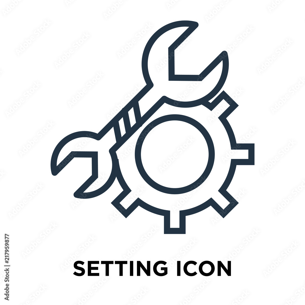 Poster setting icon isolated on white background. modern and editable setting icon. simple icons vector ill