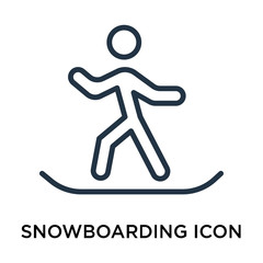 snowboarding icons isolated on white background. Modern and editable snowboarding icon. Simple icon vector illustration.