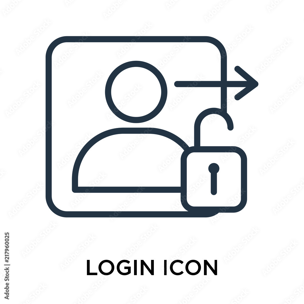Poster login icons isolated on white background. modern and editable login icon. simple icon vector illustr