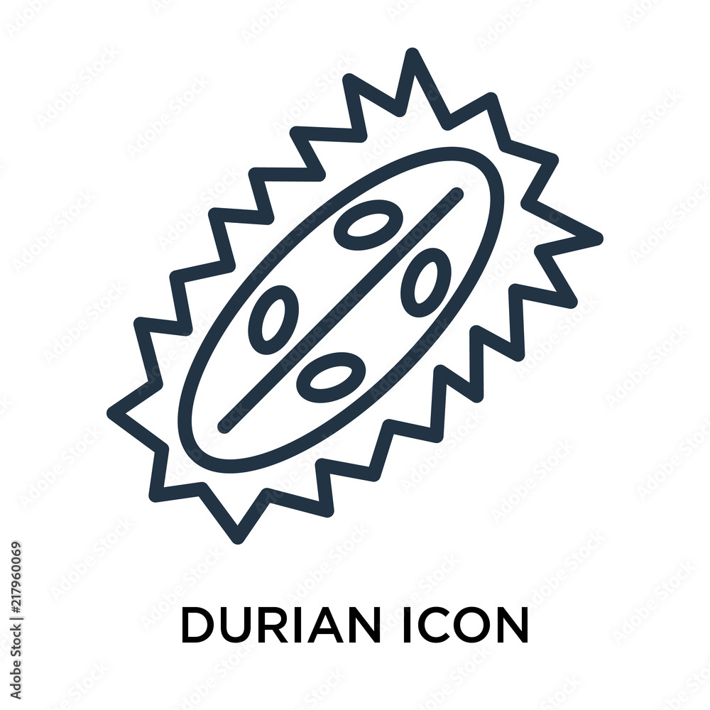 Poster durian icons isolated on white background. modern and editable durian icon. simple icon vector illus