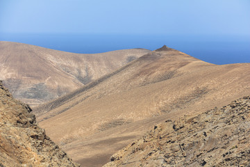 Fototapeta na wymiar Viewpoint Las Penitas on Fuerteventura beautiful landscape