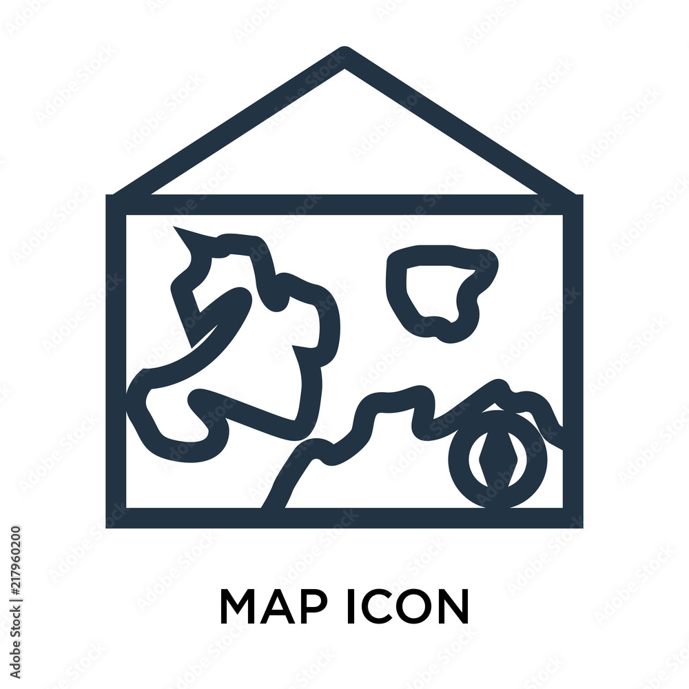 Poster map icons isolated on white background. modern and editable map icon. simple icon vector illustratio