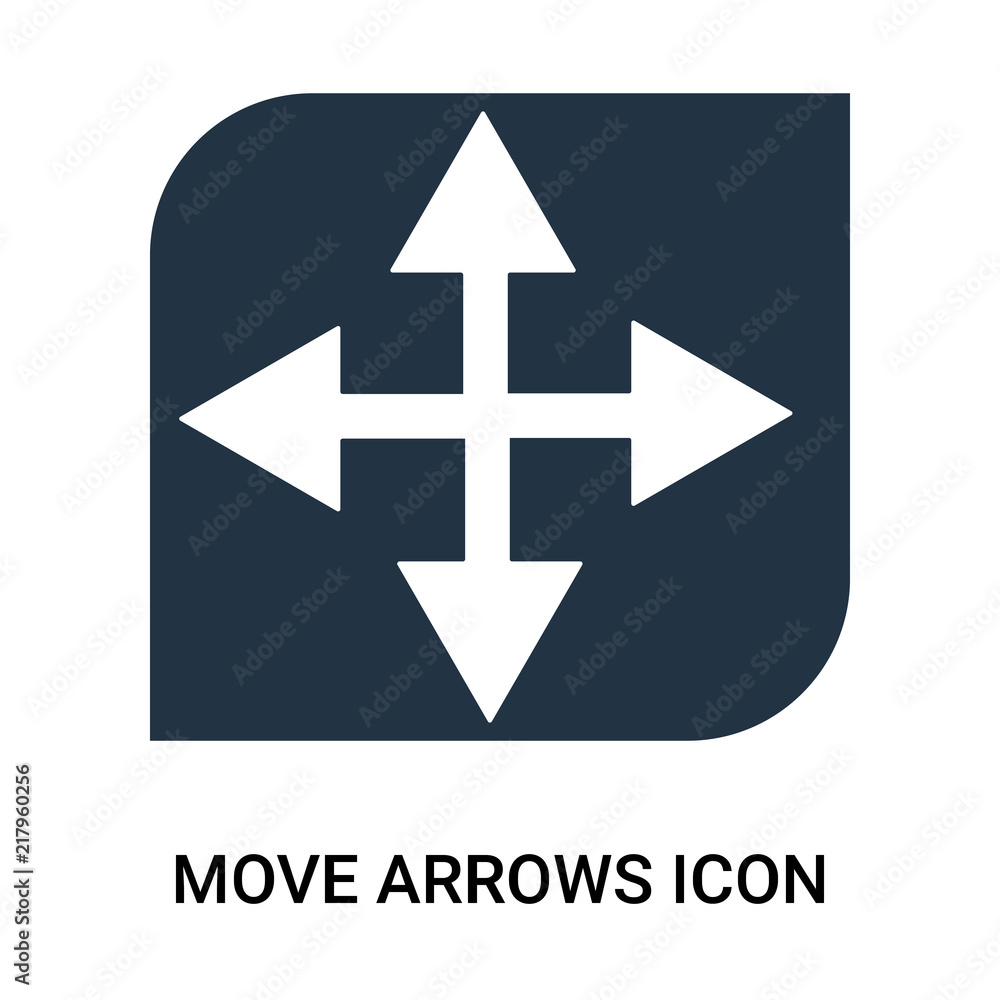 Poster move arrows icon isolated on white background. modern and editable move arrows icon. simple icons ve
