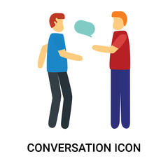 conversation icon isolated on white background. Simple and editable conversation icons. Modern icon vector illustration.