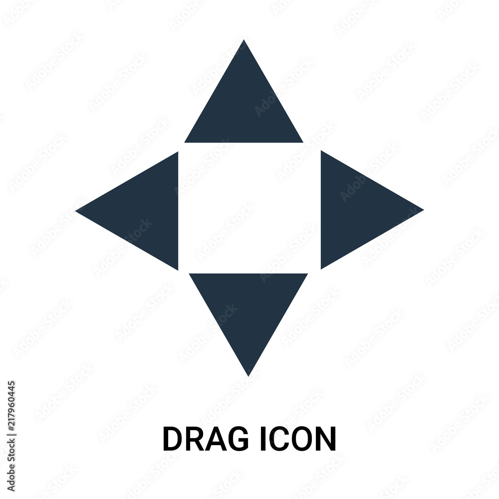 Poster drag icon isolated on white background. modern and editable drag icon. simple icons vector illustrat