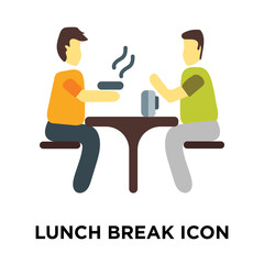 lunch break icon isolated on white background. Simple and editable lunch break icons. Modern icon vector illustration.