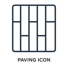 paving icon isolated on white background. Simple and editable paving icons. Modern icon vector illustration.
