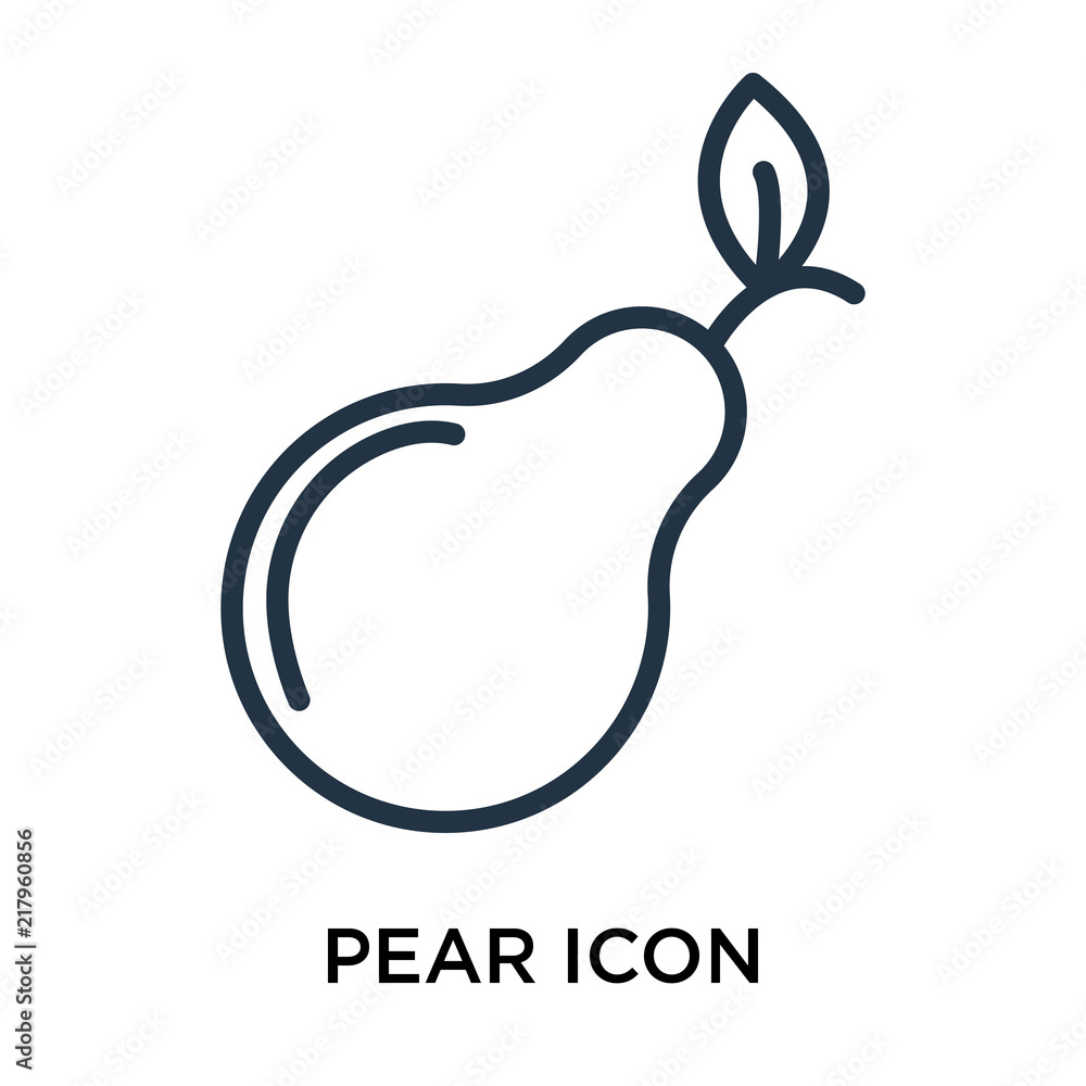 Poster pear icons isolated on white background. modern and editable pear icon. simple icon vector illustrat
