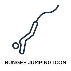 bungee jumping icons isolated on white background. Modern and editable bungee jumping icon. Simple icon vector illustration.