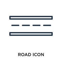road icon isolated on white background. Simple and editable road icons. Modern icon vector illustration.
