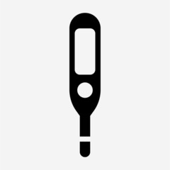 Glyph thermometer pixel perfect vector icon