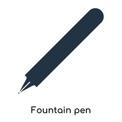 fountain pen icons isolated on white background. Modern and editable fountain pen icon. Simple icon vector illustration.