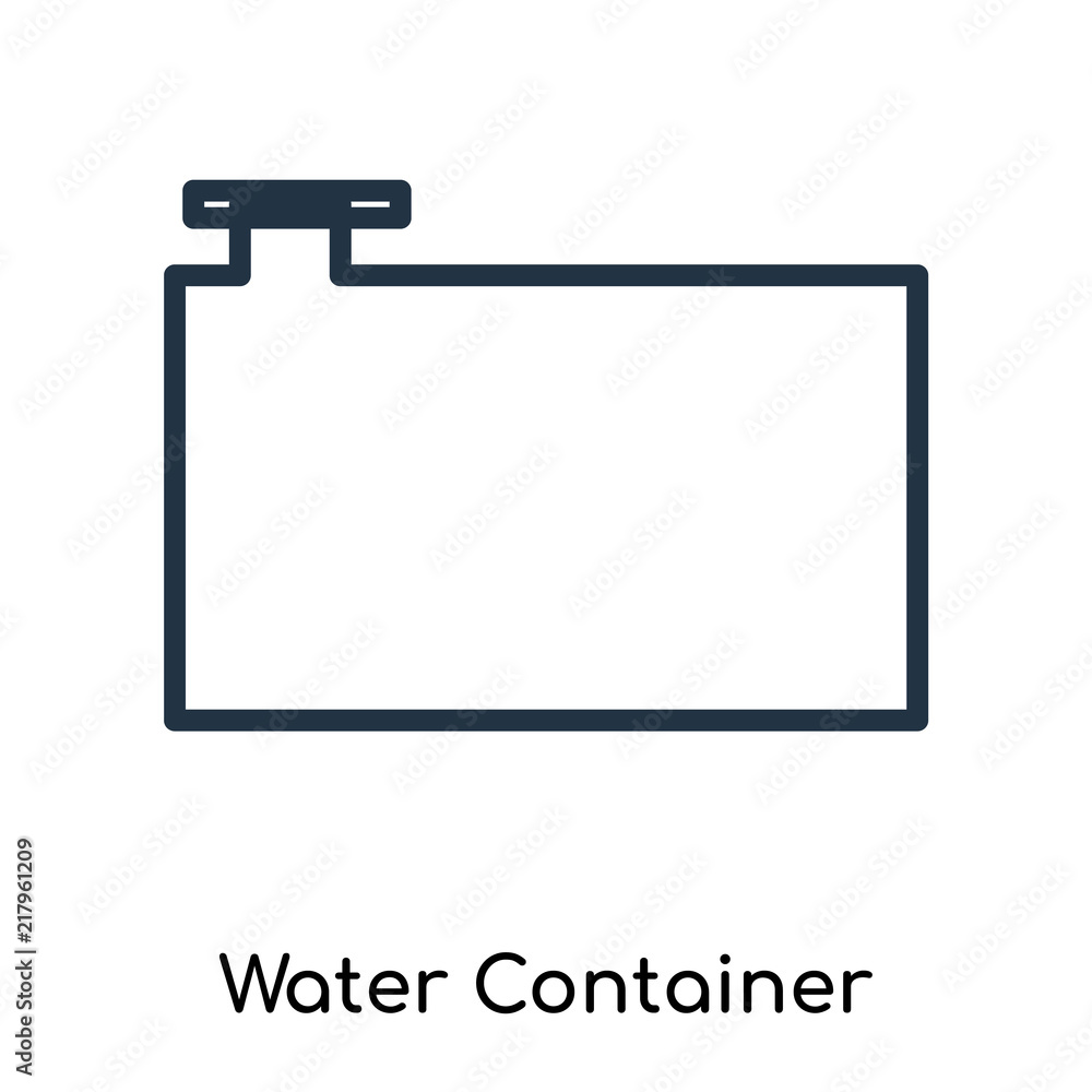 Poster water container icons isolated on white background. modern and editable water container icon. simple