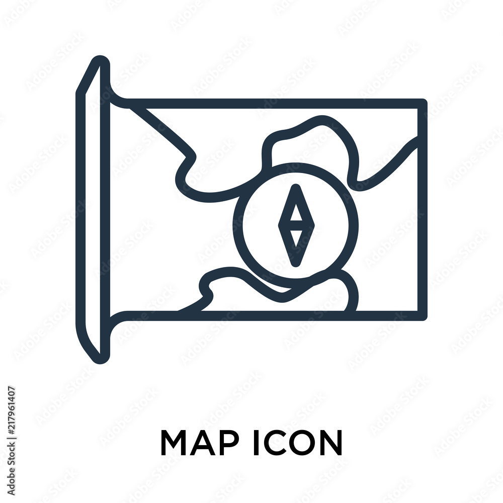Poster map icons isolated on white background. modern and editable map icon. simple icon vector illustratio
