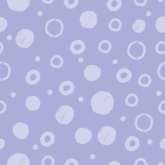 Fototapeta na wymiar Purple dots painted repeat pattern design. Great for folk modern wallpaper, backgrounds, invitations, packaging design projects. Surface pattern design.