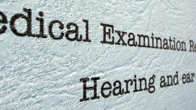 Hearing and ear medical report
